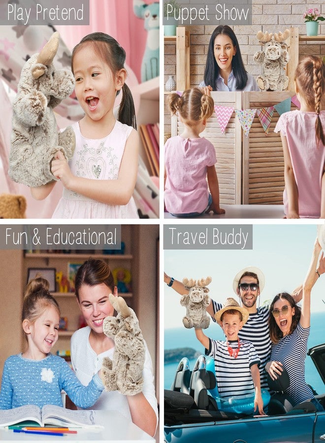 بازلد دمية دولبيو موس القطيفة اليدوية - دمية موس محشوة فائقة النعومة للأطفال، دمى تعليمية لتعليم الأطفال الصغار عن الحيوانات البرية - Image 3